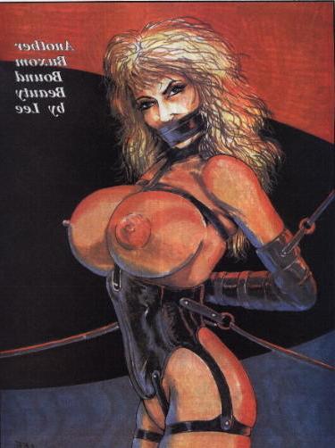 14P helpless rope bound women in horrible dungeon bondage artworks