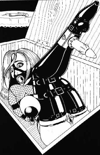 15P captured women trapped in evil dungeon giant breast bondage art