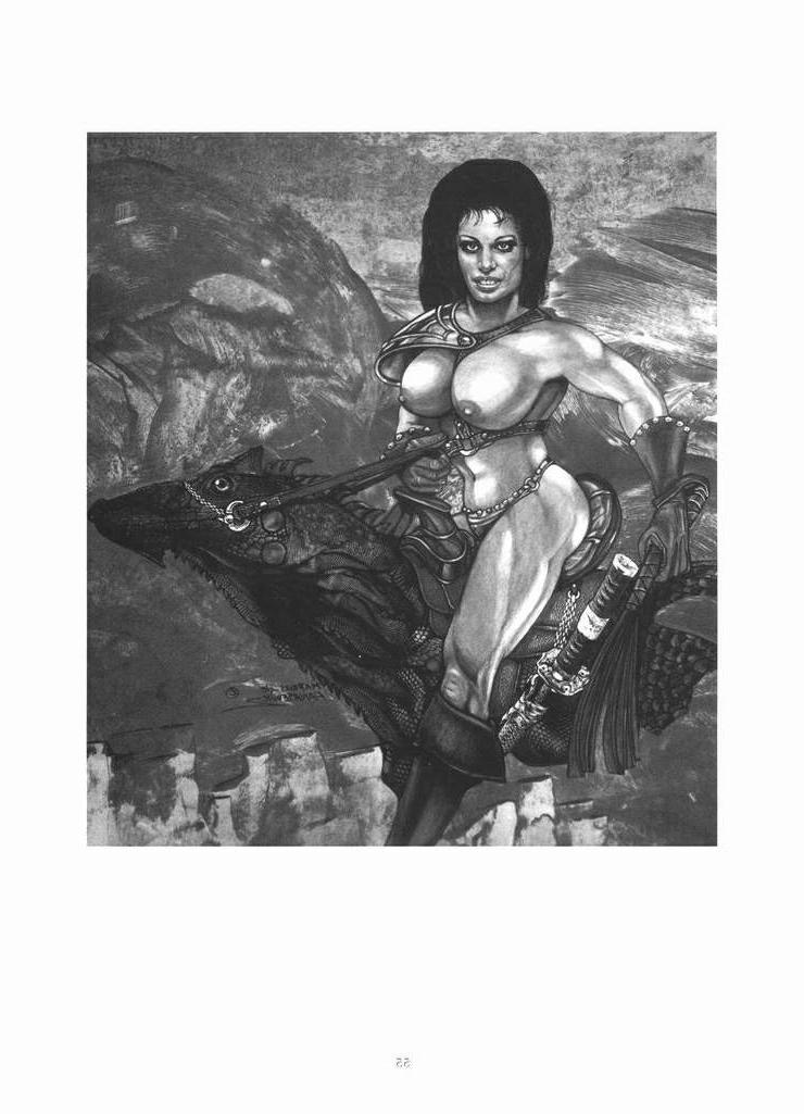 15P evil female dungeon bdsm chains leather