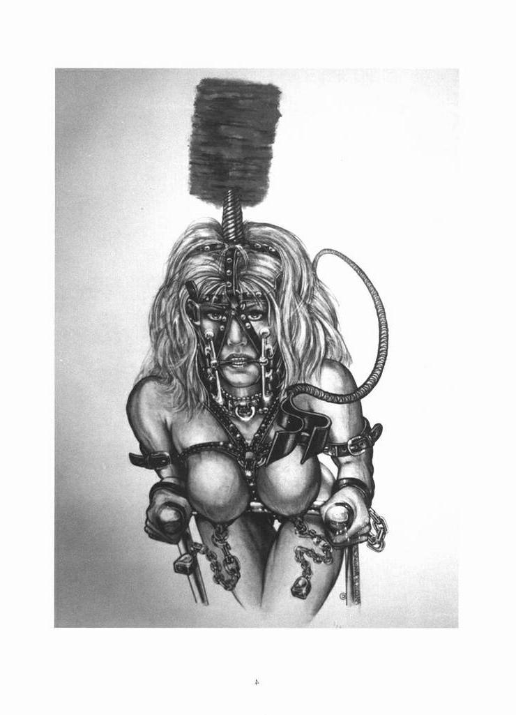 15P evil female dungeon bdsm chains leather