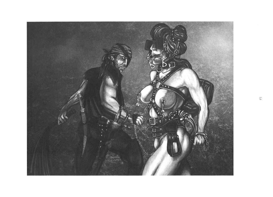 15P evil female dungeon bdsm chains leather