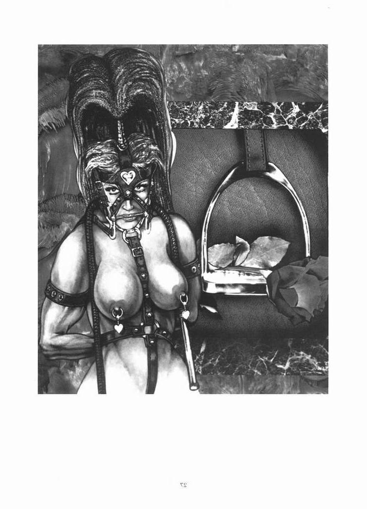 15P evil female dungeon bdsm chains leather