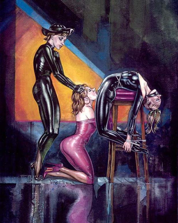 15P womens hands tied dungeon bondage