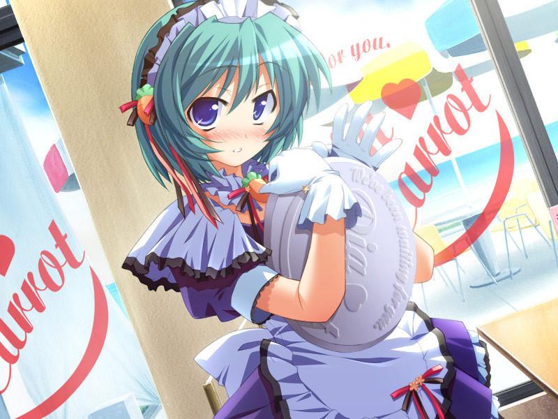 19P Busty teen hentai waitresses in short skirt uniforms want sex