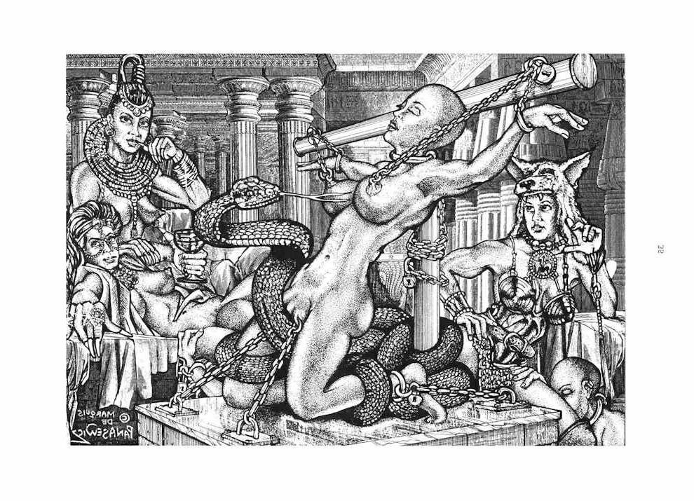 15P horrific dungeon bondage drawings