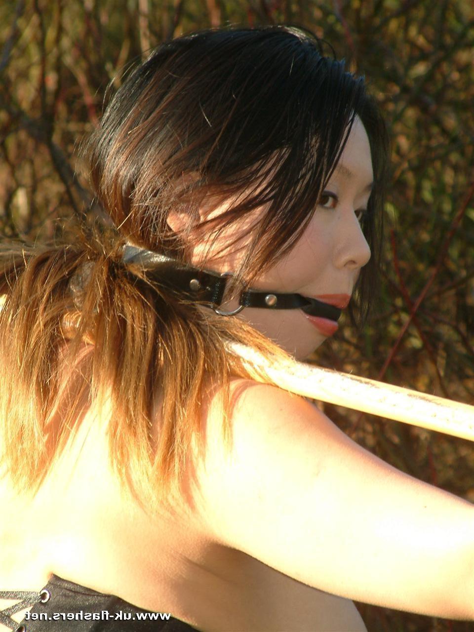 14P Outdoor asian bondage and exposed public japanese fetish of Tige