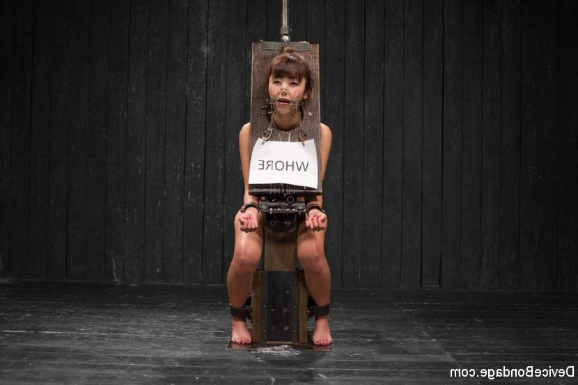 20P Marica Hase japanse gril humiliated in wooden bondage with toys
