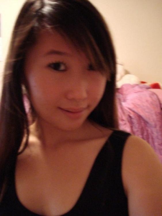 16P Asian coed goes full nude in couch shows squeezable tits