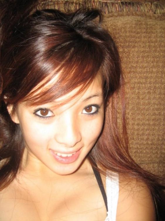 16P Asian coed goes full nude in couch shows squeezable tits