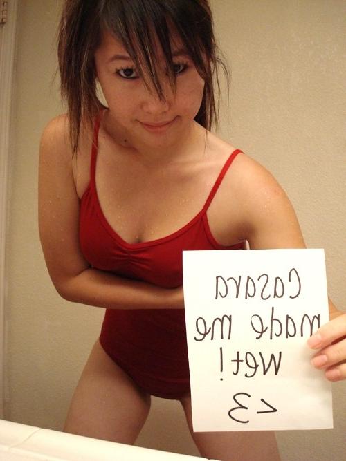 16P Asian coed goes full nude in couch shows squeezable tits