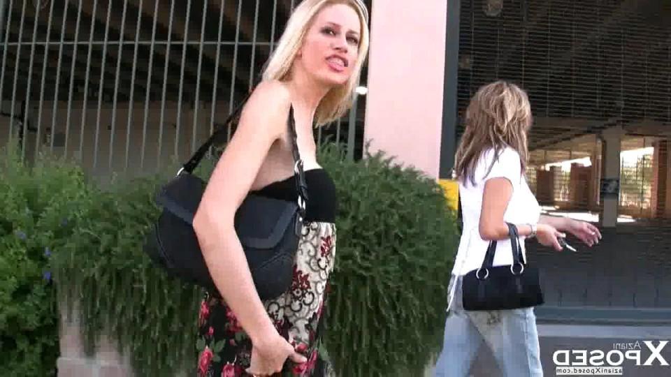 15P Busty blonde, Kylie Worthy, decides she just has to take a pee right in the park