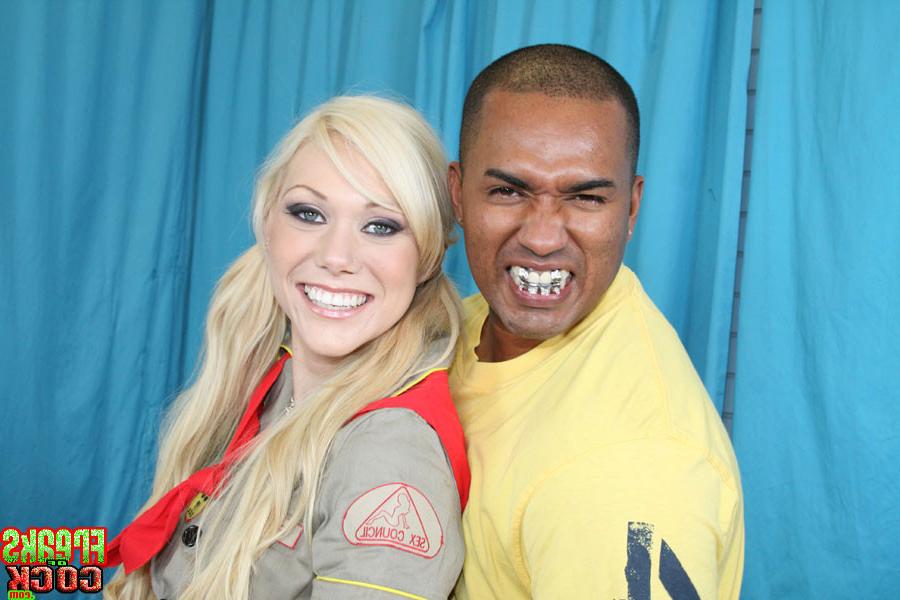 17P Cum thirsty blonde girl scout spreads pussy for giant black cock