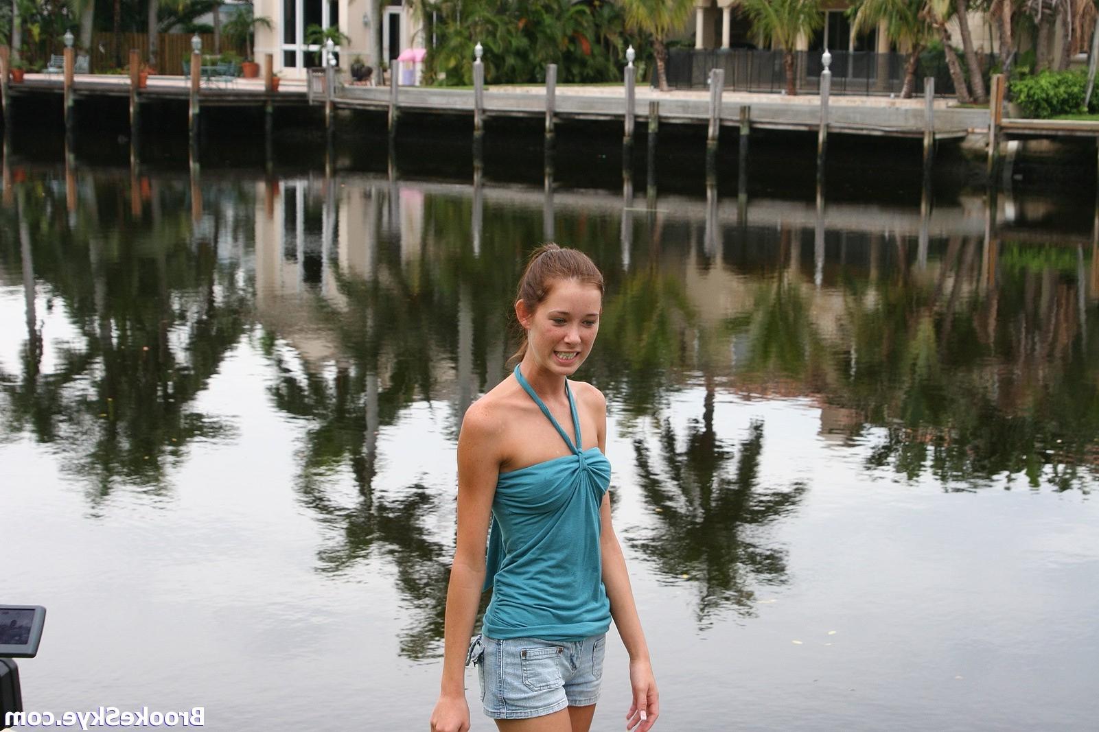 16P Brooke Skye playing with herself at the park