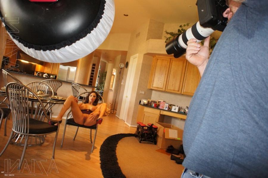 15P Some behind the scenes footage of sweet, sassy and sexy busty brunette, Danni Co