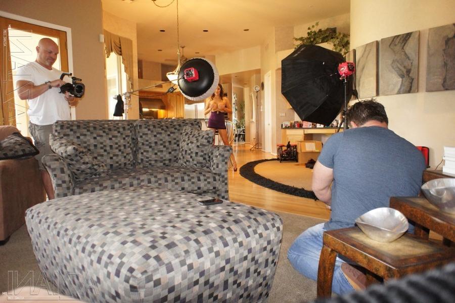 15P Some behind the scenes footage of sweet, sassy and sexy busty brunette, Danni Co