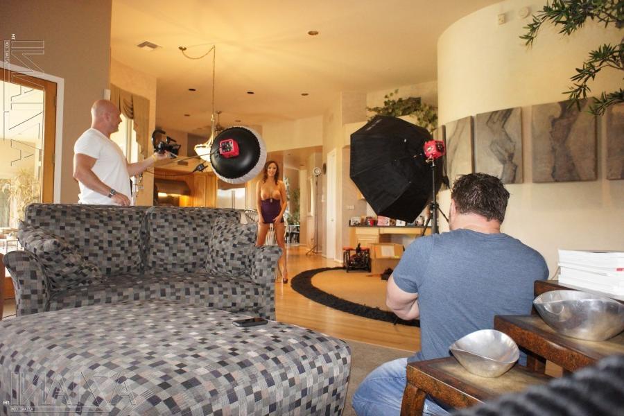 15P Some behind the scenes footage of sweet, sassy and sexy busty brunette, Danni Co