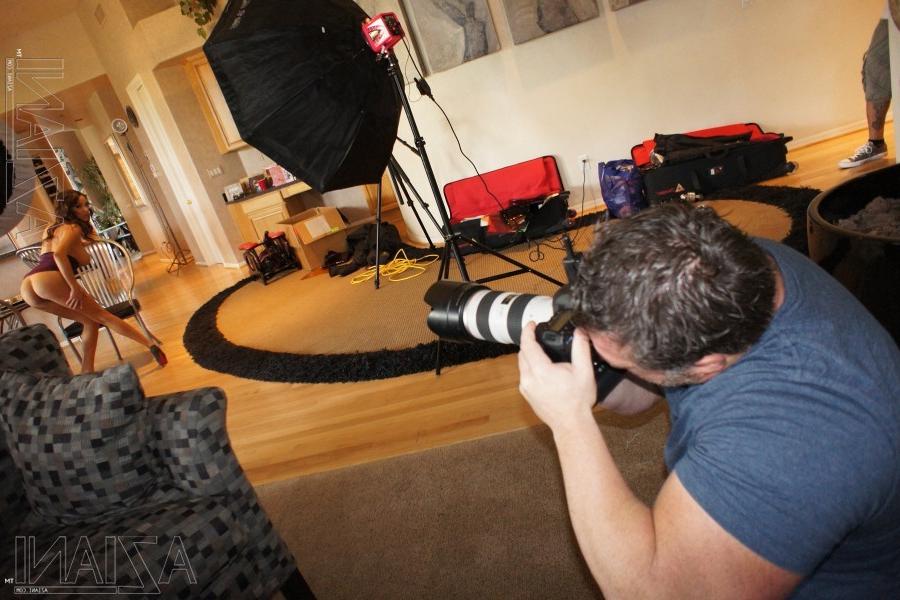15P Some behind the scenes footage of sweet, sassy and sexy busty brunette, Danni Co