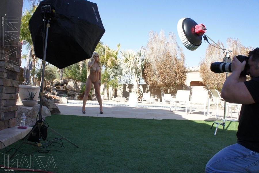15P Sexy behind the scenes footage of the bust blonde hottie, Candy Manson, from her
