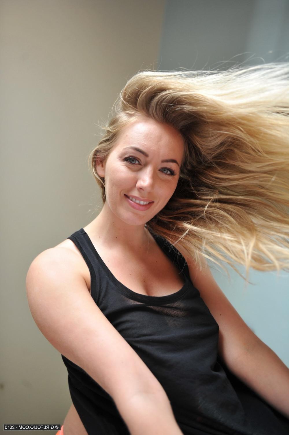 12P Hayley wearing nothing but a little black top and pink panties