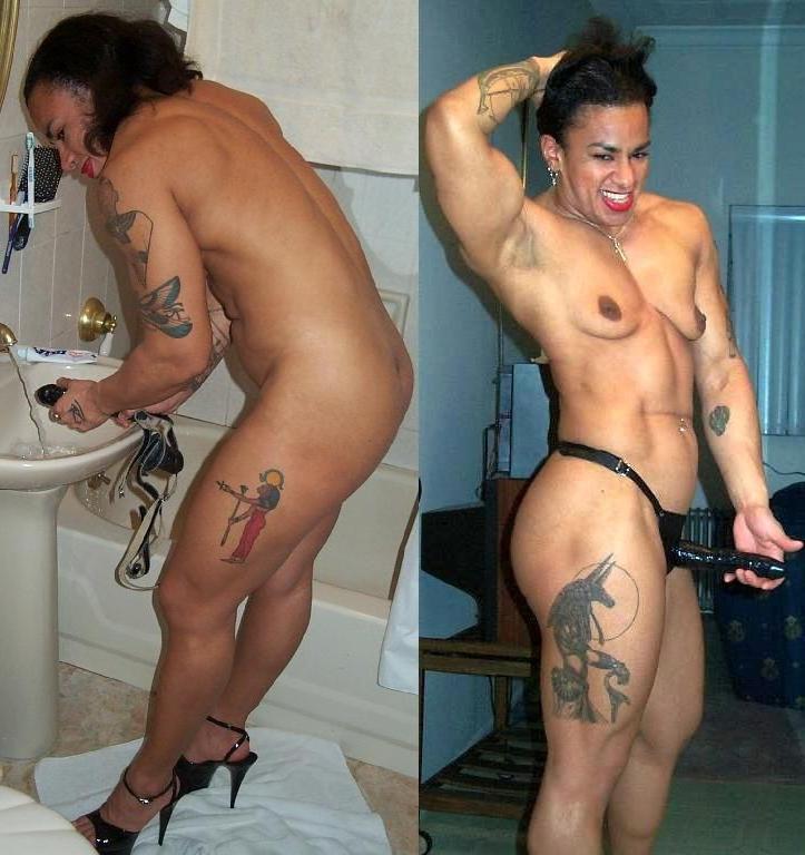 12P female bodybuilders posing and in action