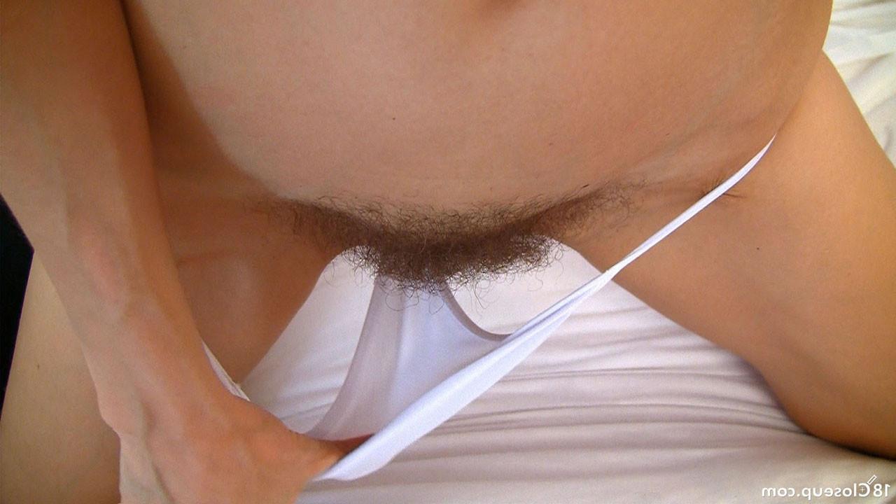 16P Beatrice Shows her Hairy Amateur Pussy