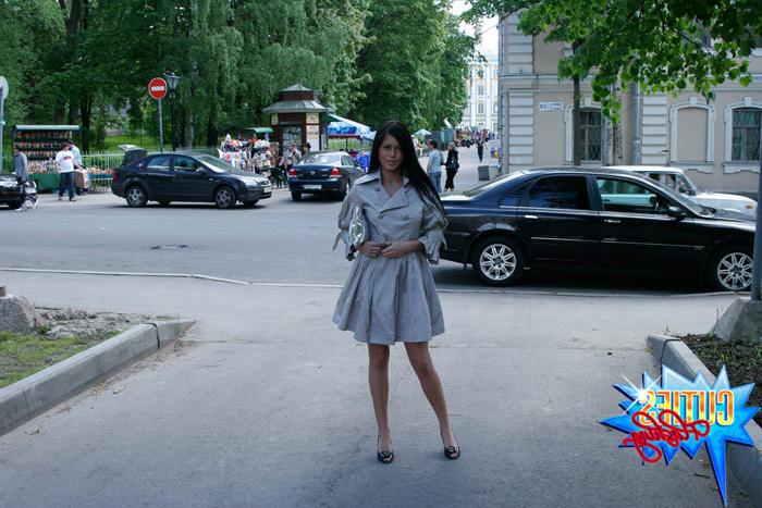 16P Gorgeous busty teen flashes her twat in a public place