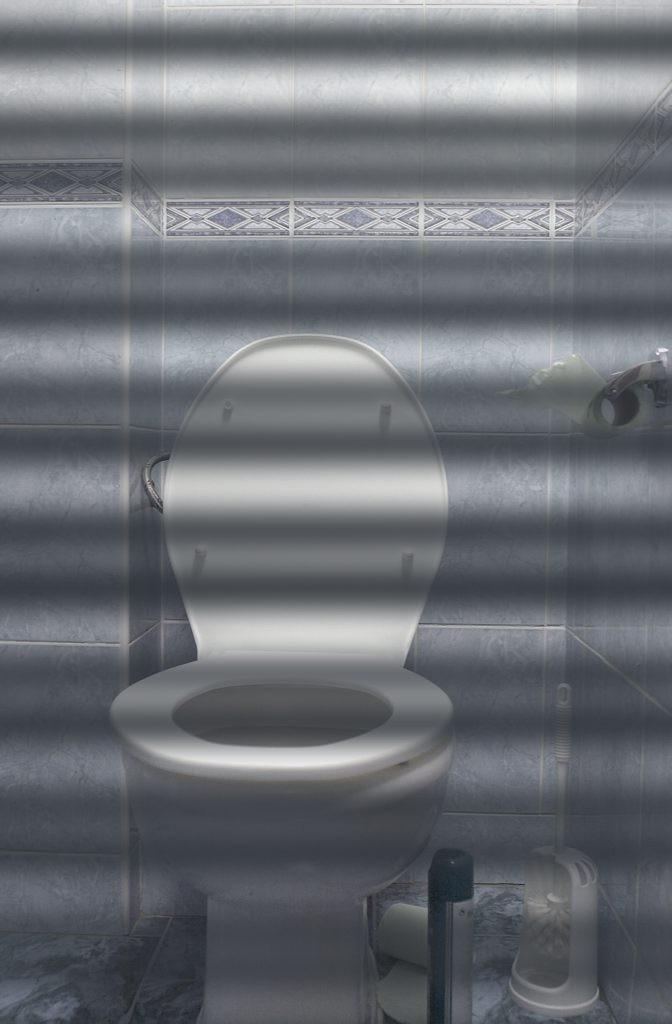 16P Toilet hidden camera catches peeing babe with her panties down