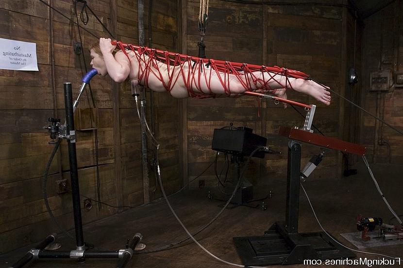 15P Sexy Madison orgasms from hard machine fucking and rope bondage