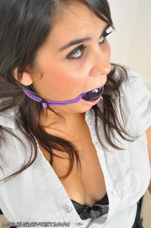 16P Office girl tied up in bondage