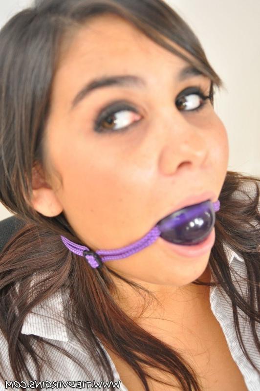 16P Office girl tied up in bondage