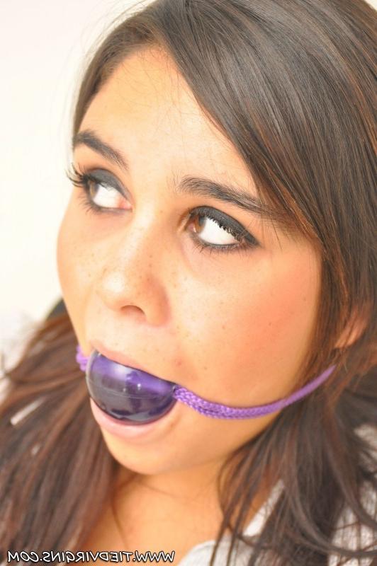 16P Office girl tied up in bondage