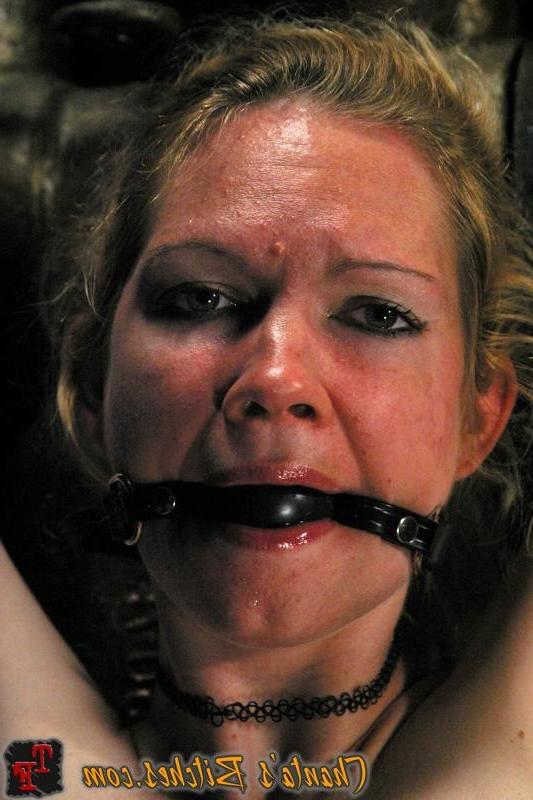 18P Blonde Rain Degre is rope hogtied getting straponed by Lezdom