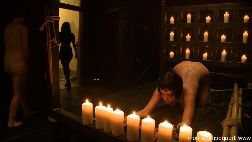 15P Cherry Torn in ritual candle bondage and spanking
