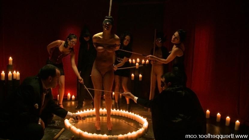 15P Cherry Torn in ritual candle bondage and spanking