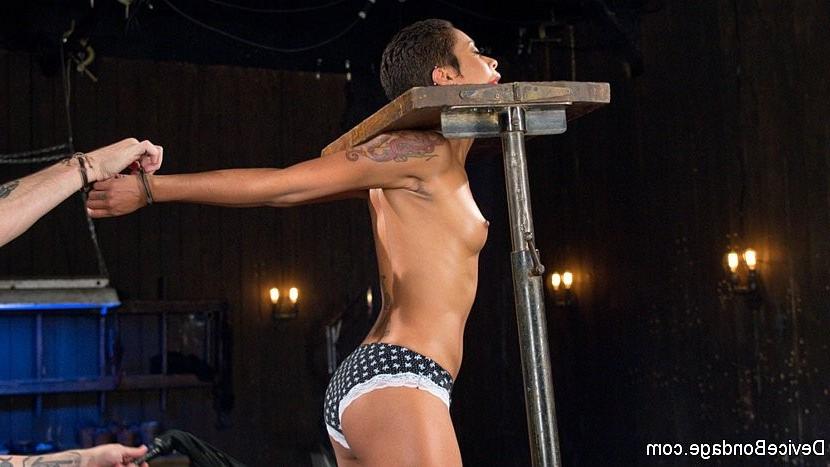 17P Skin Diamond penthouse pet squirting in brutal bondage is toy fu