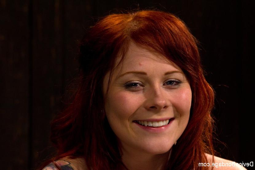 15P Misti Dawn redhead in bondage is exposed and machine fucked