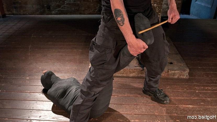 17P Skin Diamond in tight rope bondage with red ballgag is toy fucked by The Pope