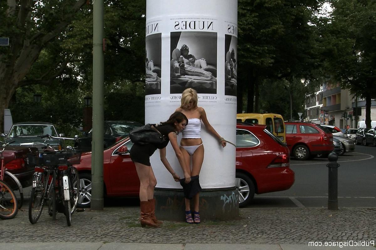 24P Euro Beauty gets Tied to a Park Bench and Fucked