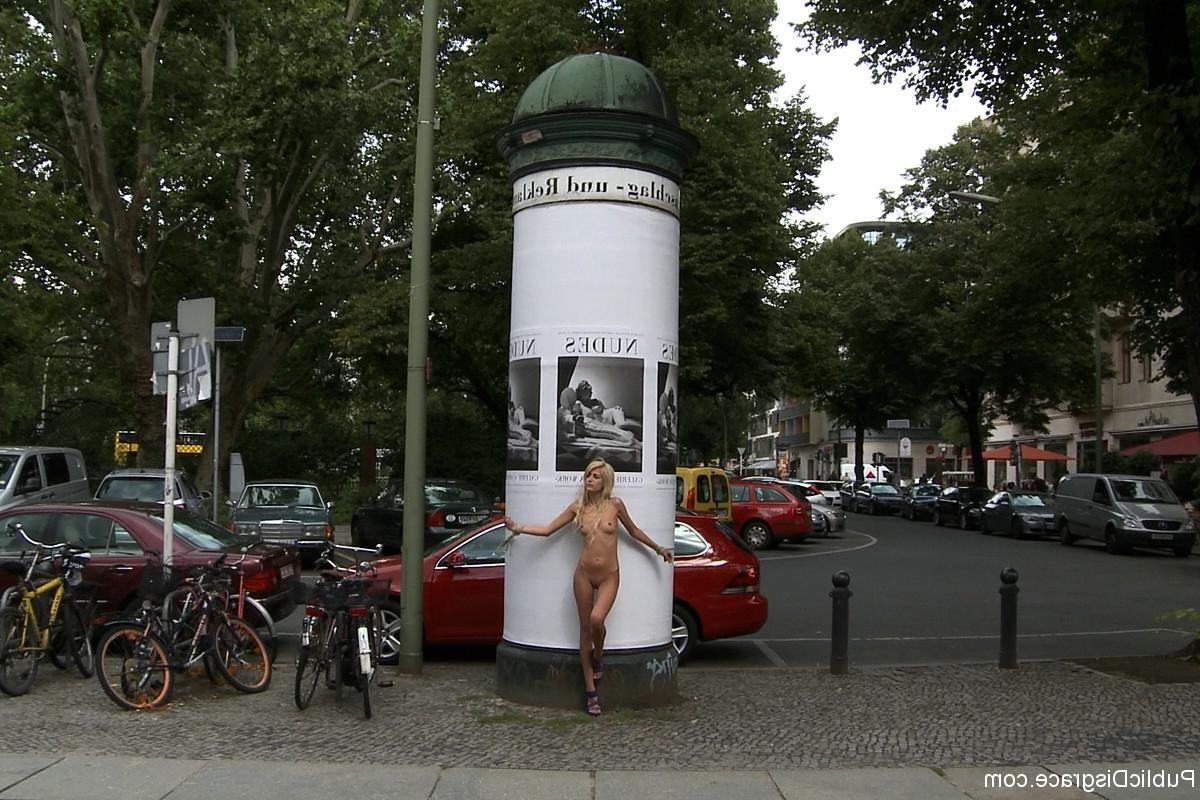24P Euro Beauty gets Tied to a Park Bench and Fucked