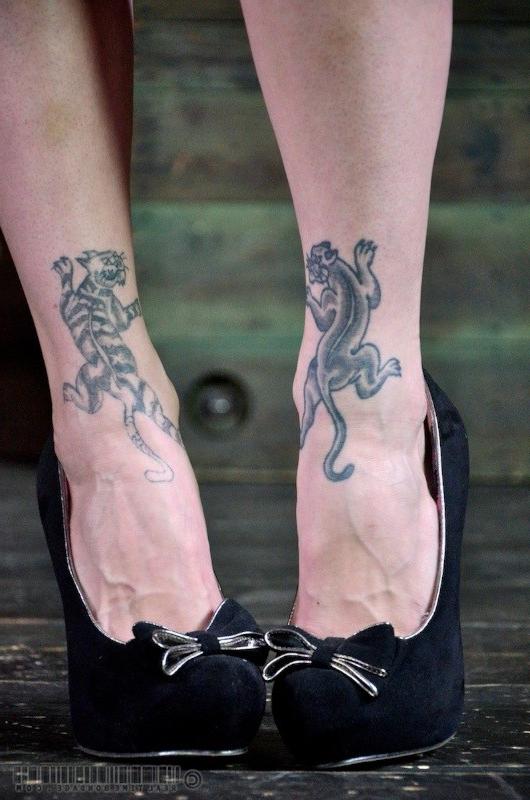 16P Bella Rossi Rain DeGrey are caged together in a dark dungeon