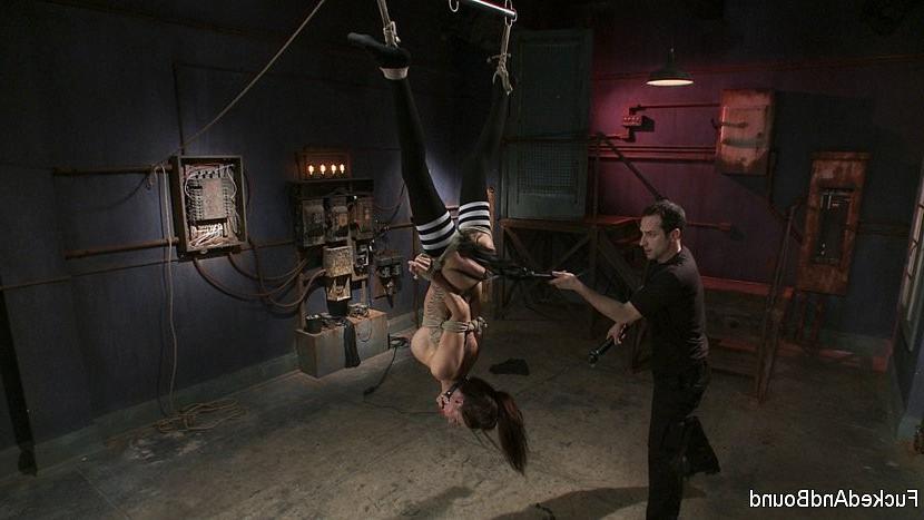 16P Gia DiMarco busty in tight rope bondage is fucked by male dominant Maestro