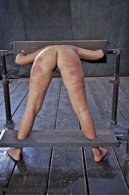 16P Penny Barber is ass spanked and electro toyed in strap bondage