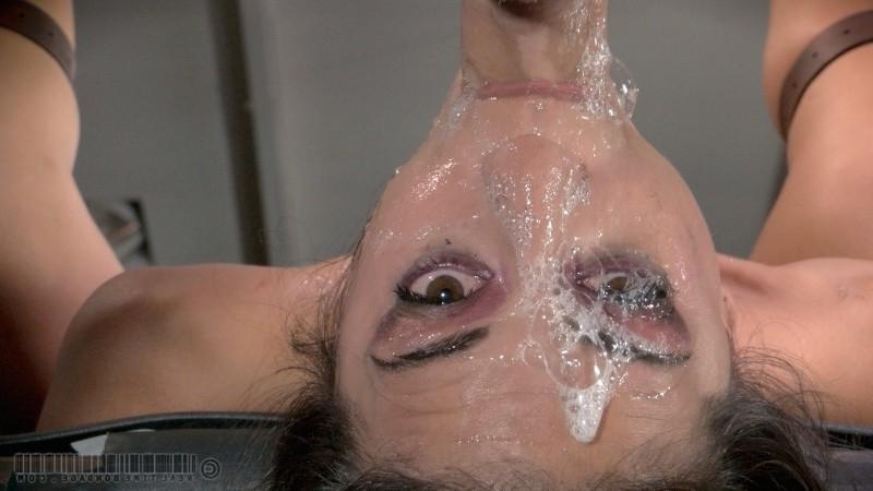 16P Lyla Storm naked in metal bondage is ass fucked with facial cumshot