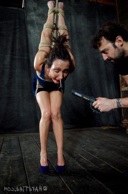 16P Wenona rope bondage gets her ass spanked red and pussy toyed