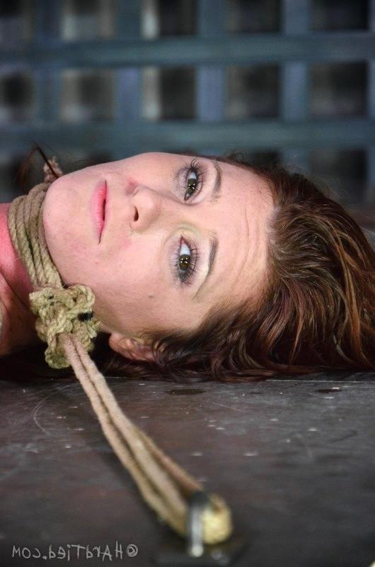 16P Cici Rhodes sexy redhead in rope bondage is toy fucked by lezdom
