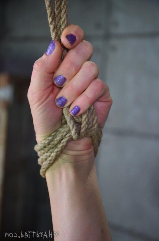 16P Cici Rhodes sexy redhead in rope bondage is toy fucked by lezdom