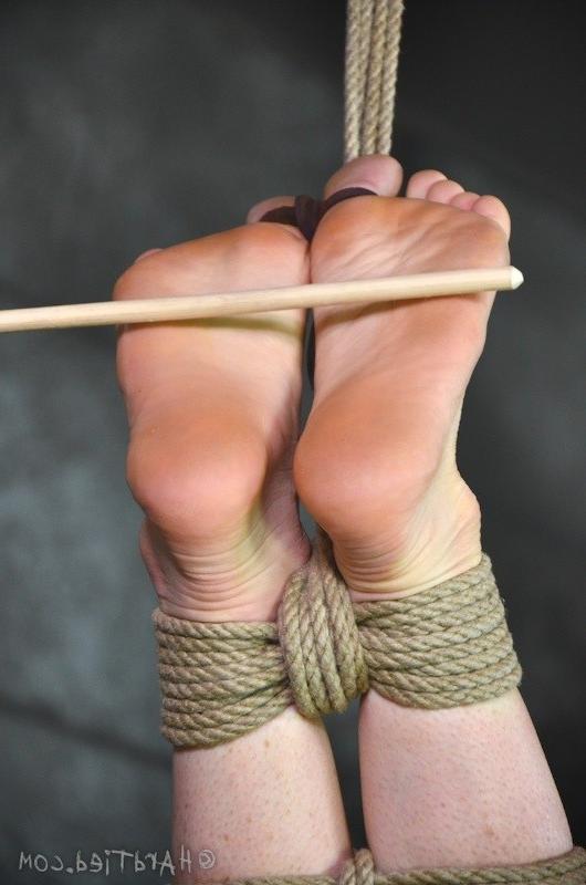 16P Cici Rhodes sexy redhead in rope bondage is toy fucked by lezdom