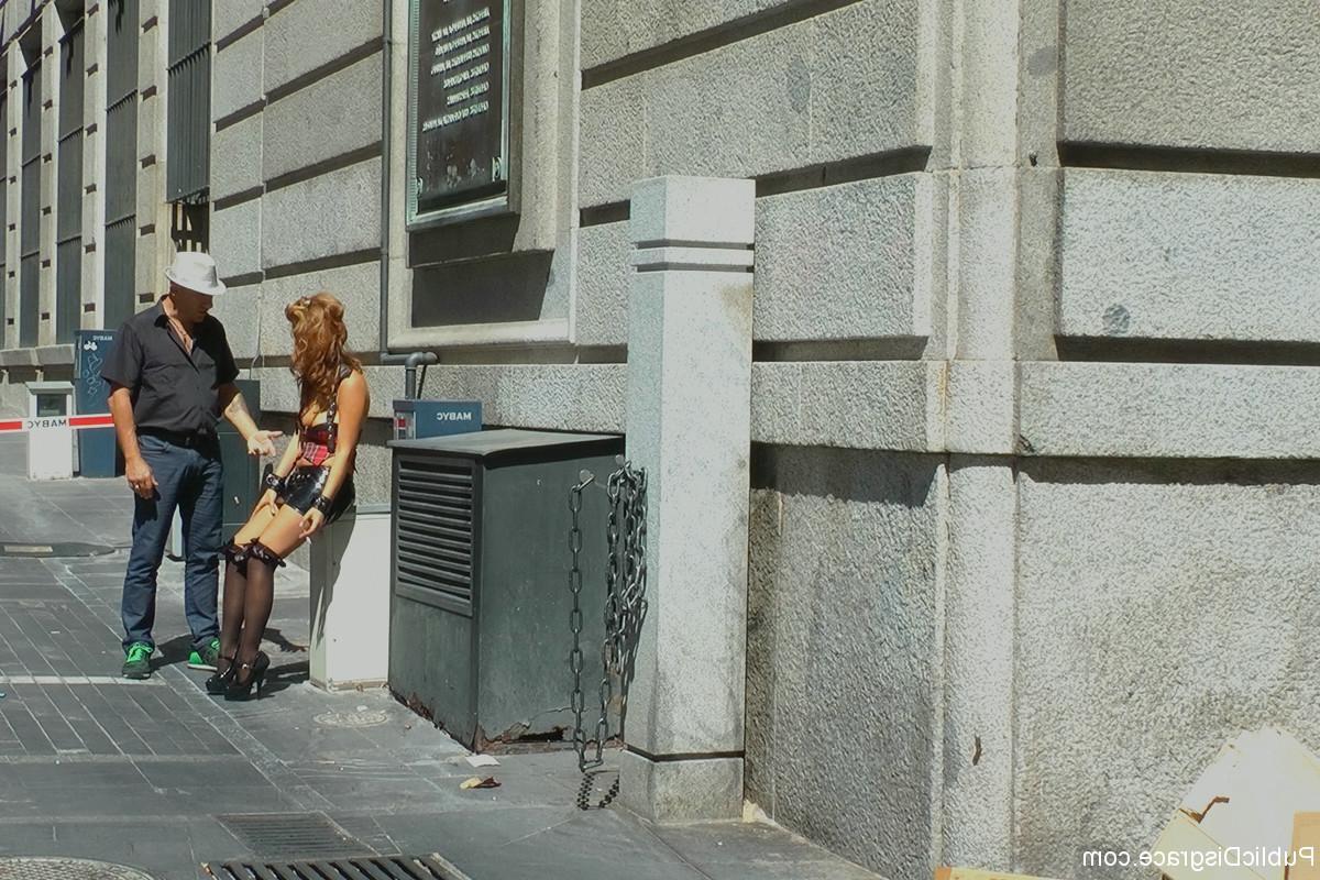 24P Euro trash Whore gets fucked like a sex doll in urban Madrid