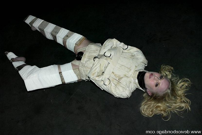 15P Sarah Jane Ceylon in medical straitjacket bondage