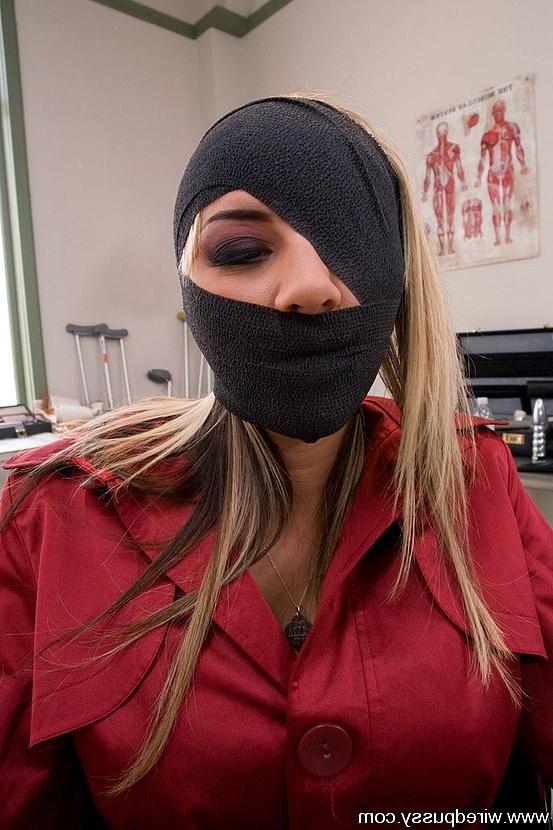 15P Delilah Strong getting medical treatment while in bondage wired